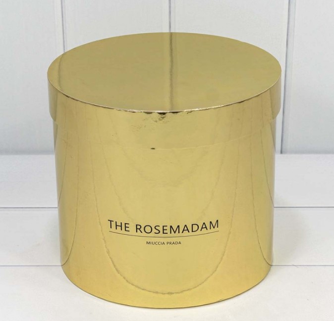 Коробка Цилиндр  "THE ROSEMADAM" Золотой, 19*16 см
