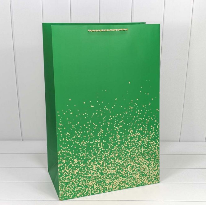 Пакет "Золотые вкрапления" 42*64,25 см, 1 шт. Зеленый