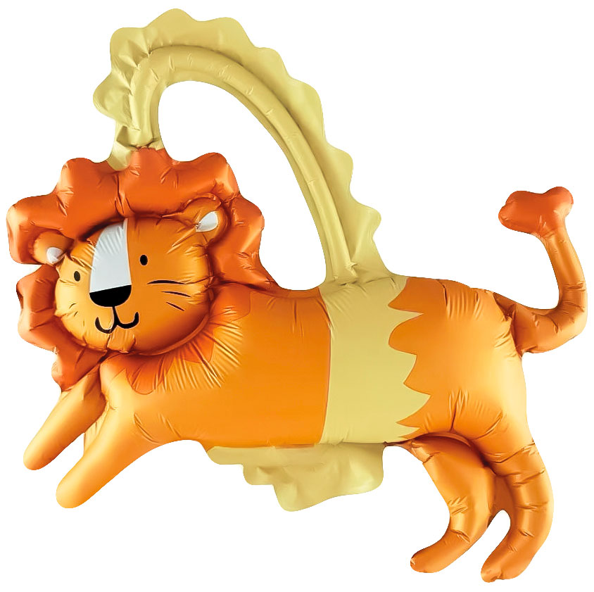 Шар с клапаном (15''/38 см) Мини-фигура, Цирк, Смелый лев