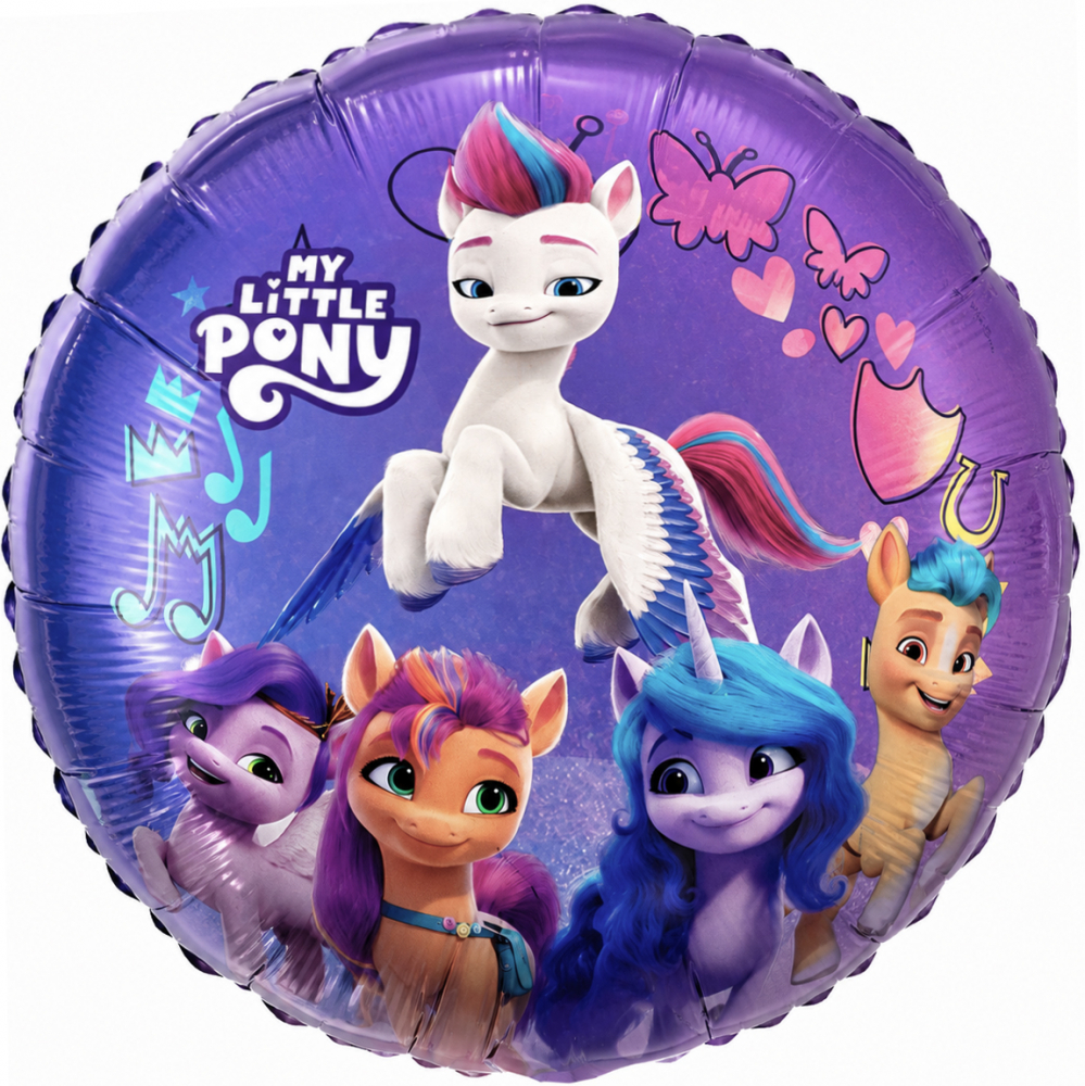 FM Шар (18''/46 см) Круг, My Little Pony, Веселые Лошадки, 1 шт.