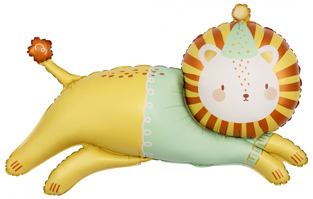Шар (44''/112 см) Фигура, Цирковой лев, Сатин, 1 шт. в уп.
