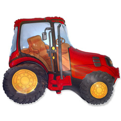 FM Шар (14''/36 см) Мини-фигура, Трактор, Красный