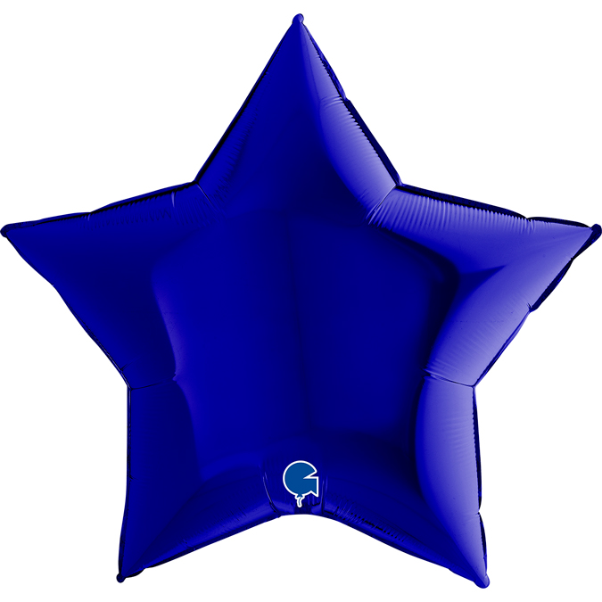 G Шар (36''/91 см) Звезда, Синий, 1 шт
