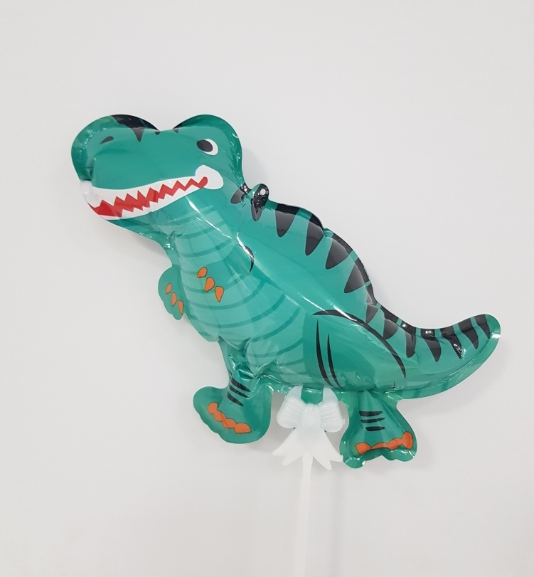 Шар-фигура "Динозавр Стегозавр" самодув 6" на палочке, 18см