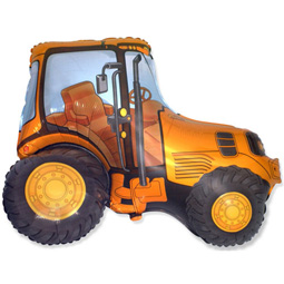 FM Шар (14''/36 см) Мини-фигура, Трактор, Оранжевый