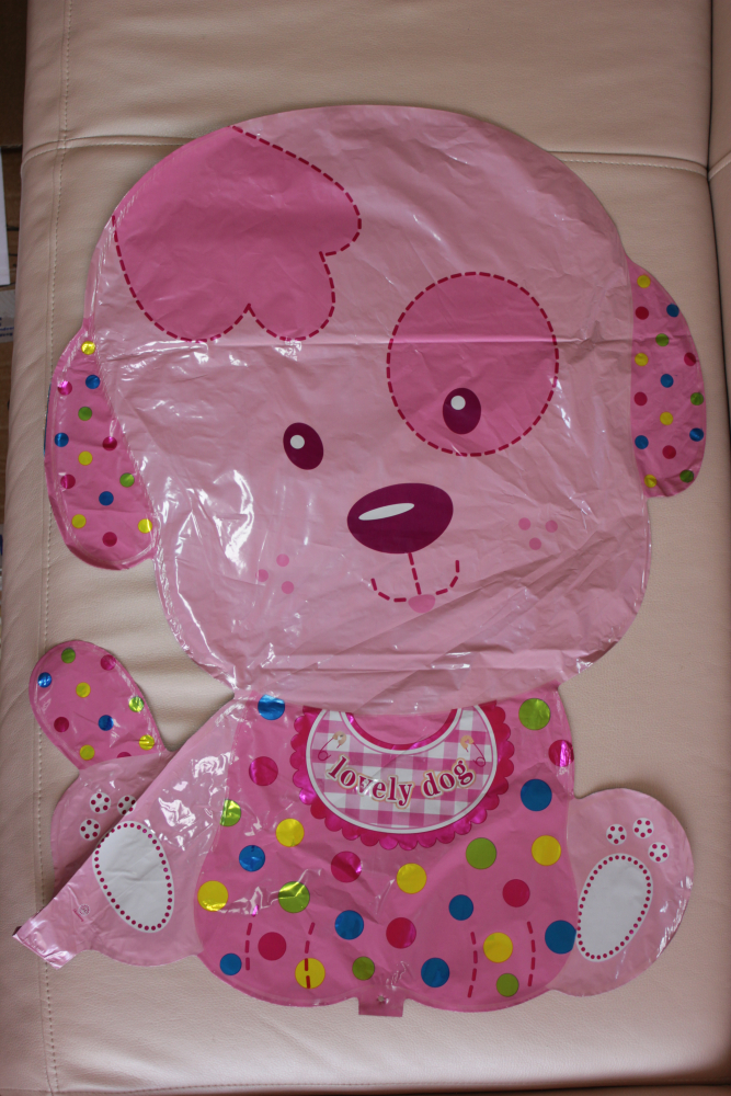 Щенок с пятнышком розовый  68x50cm Китай