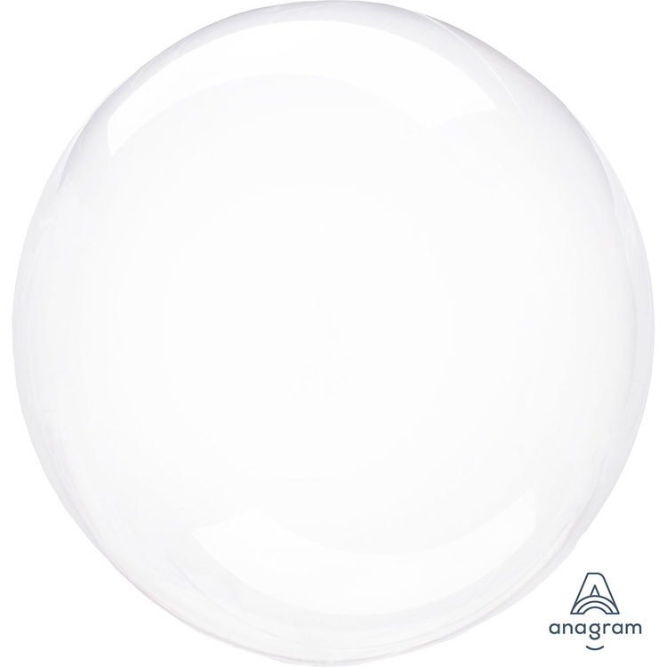 А Шар с клапаном (18''/46 см) Сфера, Deco Bubble, Прозрачный, Кристалл, 1 шт. в уп.