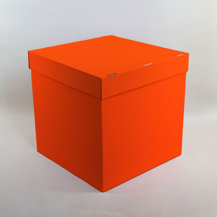 Коробка для воздушных шаров Оранжевый 60*60*60 см