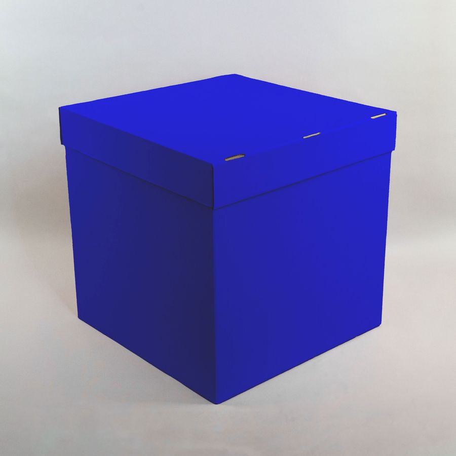 Коробка для воздушных шаров Синяя 60*60*60 см