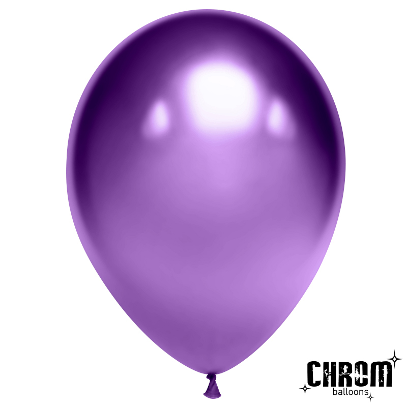 Китай Шар (5''/13 см) Фиолетовый, хром, 50 шт.