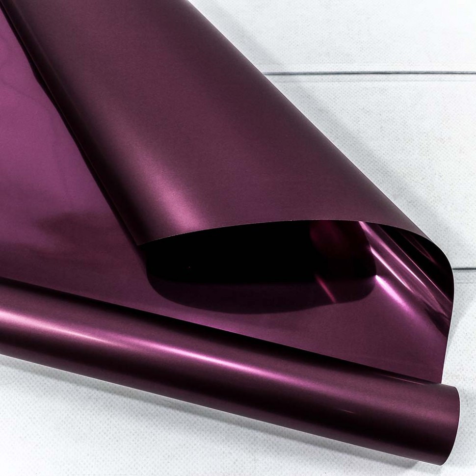 Плёнка 0,58*10м матовая металлизированная Темно-фиолетовый