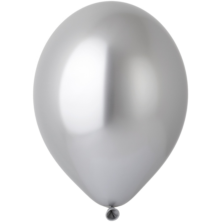 Шар 14" Хром Glossy Silver, BELBAL / 50 шт./