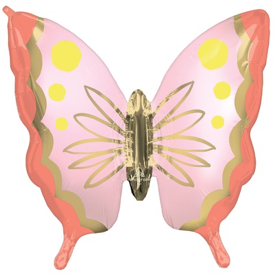 A Шар (30"/76см) Фигура,Бабочка нежно-розовая