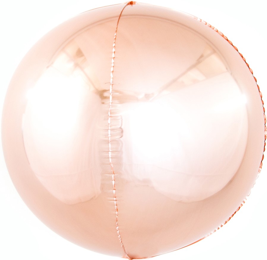 Шар (20''/51 см) Сфера 3D, Розовое Золото, 1 шт.