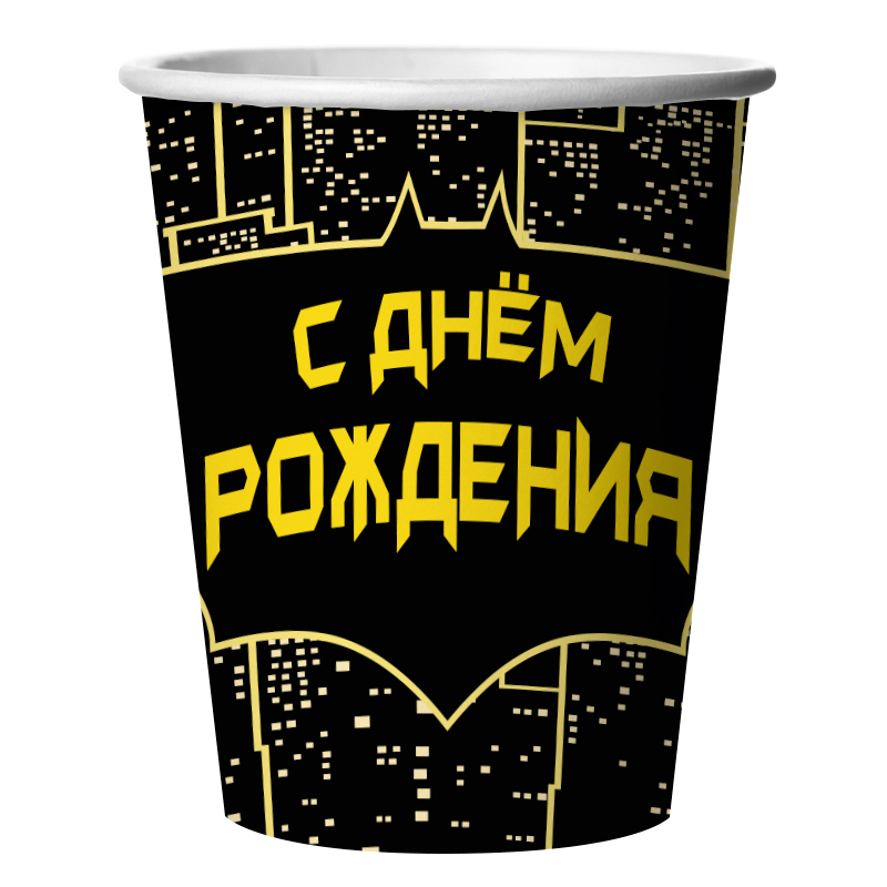 Стаканы (250 мл) Героическая тема №1, 6 шт.