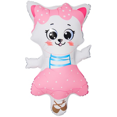 Шар (38''/96 см) Фигура, Кошка танцующая, 1 шт.