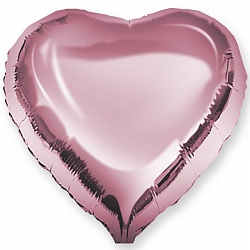Шар Сердце (18''/46 см), Розовый, без упак.