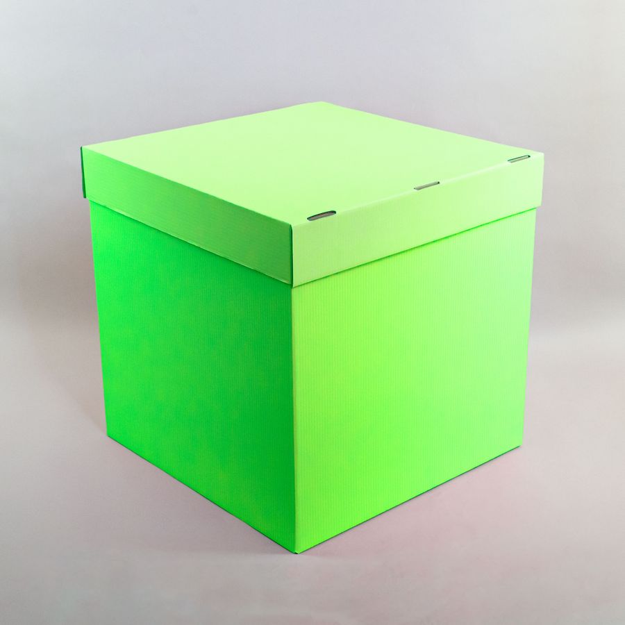 Коробка для воздушных шаров и подарков Зеленая 60*60*60 см