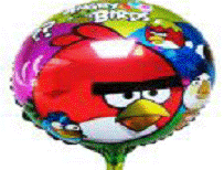 Шар фольгированный круглый Angry Birds красный 18"/46 см Китай 