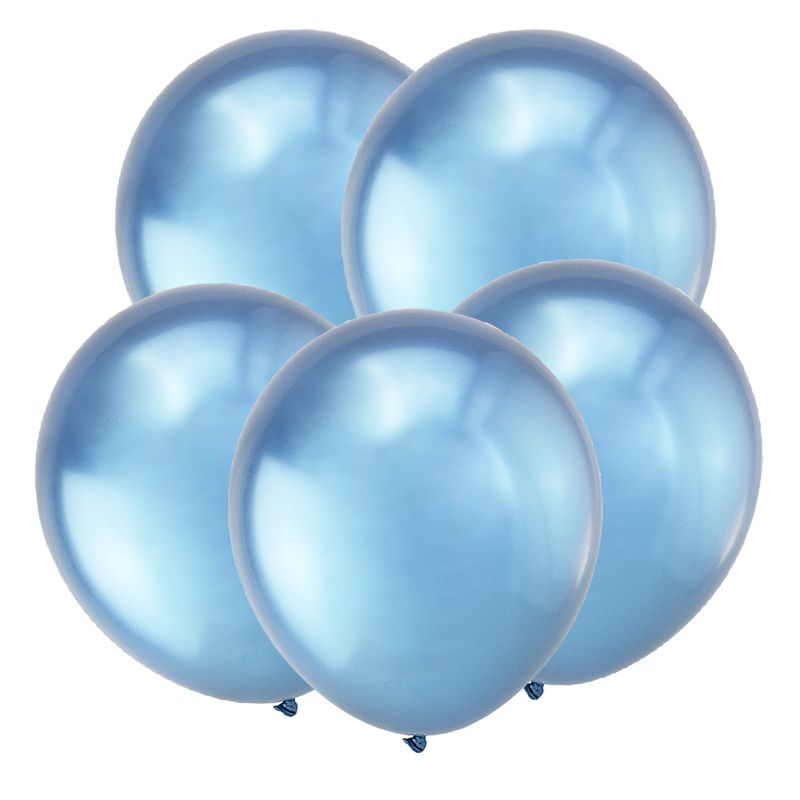 Т 12 Зеркальные шары (Хром) Синий /5 шт./