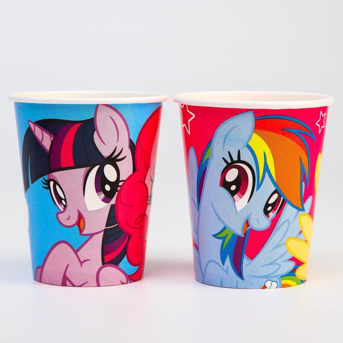 Стакан бумажный "С Днем Рождения"My Little Pony, 250 мл,10 шт.