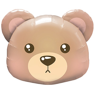 Шар (20''/51 см) Фигура, Мишка милый голова, 1 шт.