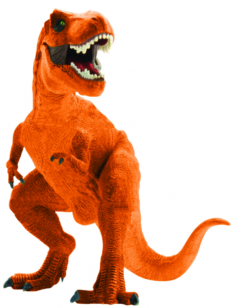 FM Шар (12''/30 см) Мини-фигура, Динозавр Ти-Рекс, Оранжевый, 1 шт.