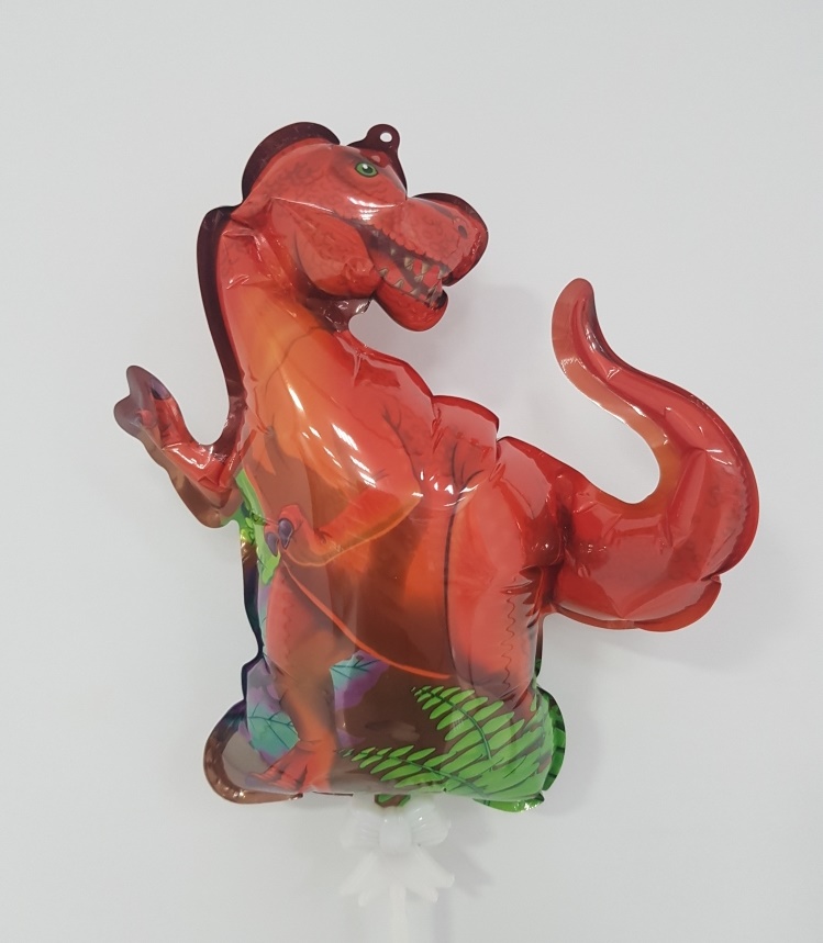 Шар-фигура "Динозавр Тираннозавр" самодув 6" на палочке, 18см
