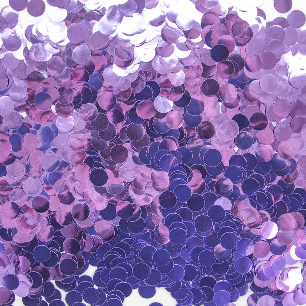 Конфетти фольга Круг, Фиолетовый, 1 см, 50 гр.