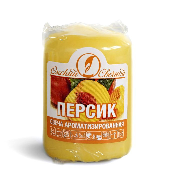 Свеча ароматизированная пеньковая 5*4 см "Персик"