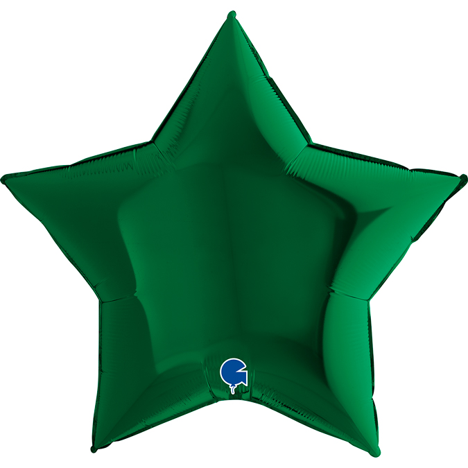 G Шар (36''/91 см) Звезда, Темно-зеленый, 1 шт.