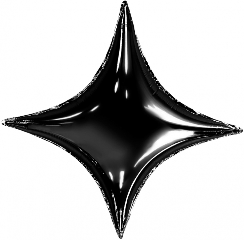 Аг(29''/74 см) Звезда, 4х-конечная, Сириус, Черный блеск, 1 шт. в уп.