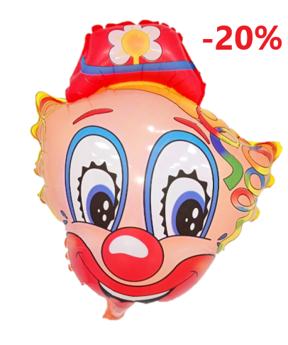Шар(22"/56см) Фигура, Голова Клоуна,Китай