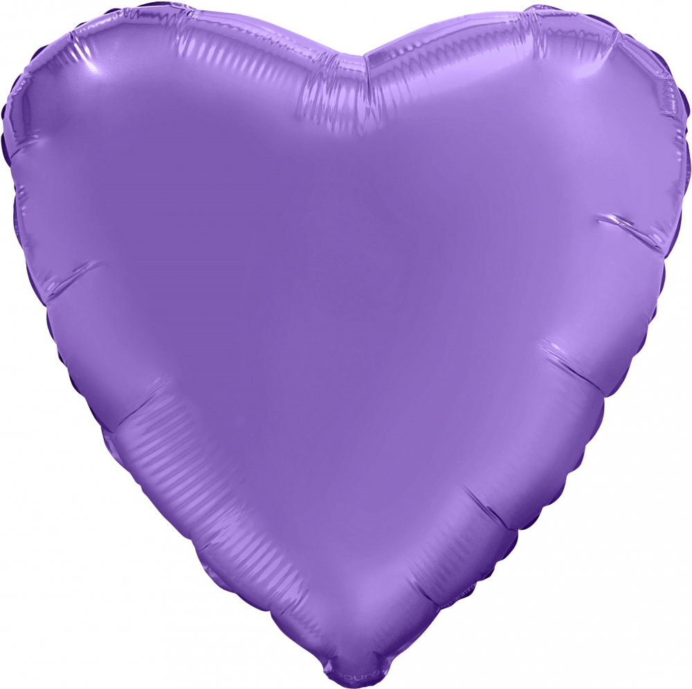 Шар (19''/48 см) Сердце, Фиолетовый, Сатин, Россия