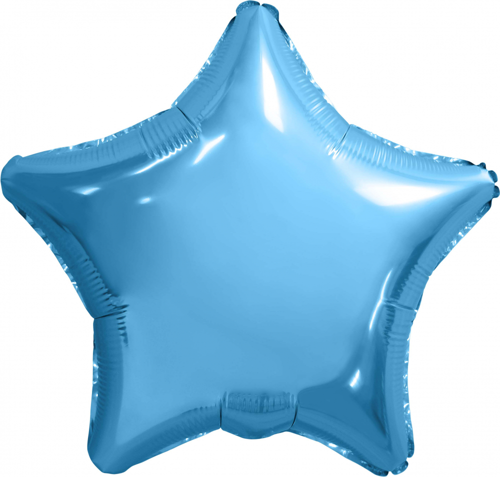 Шар (30''/76 см) Звезда, Холодный голубой, 1 шт. в упак.
