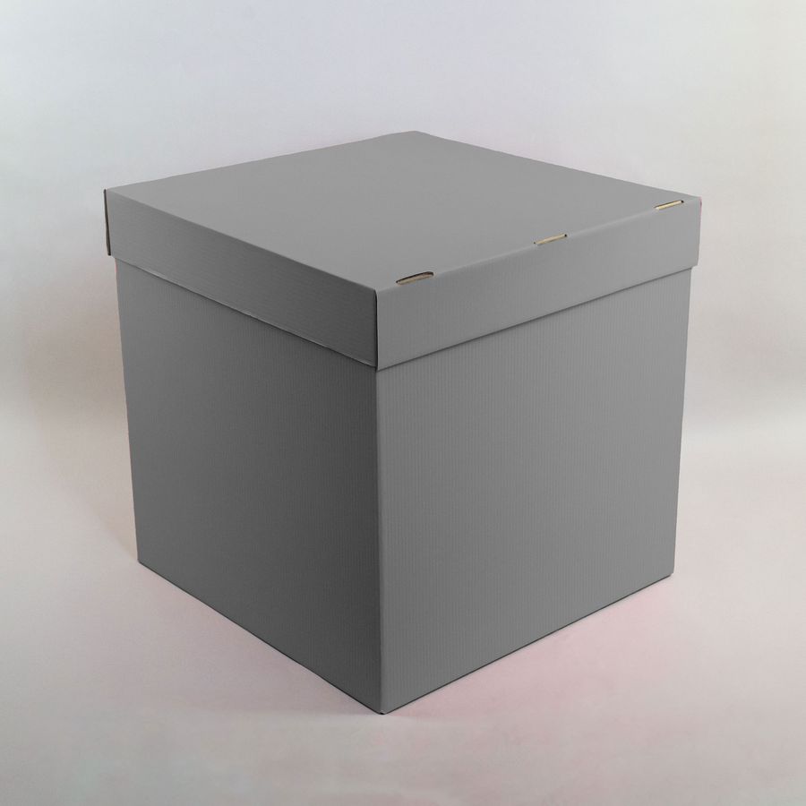 Коробка для воздушных шаров Серая 60*60*60 см