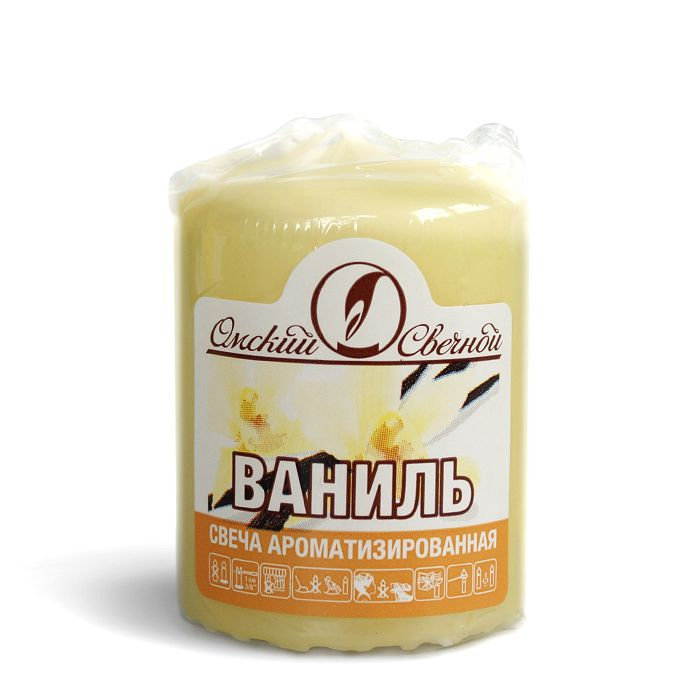 Свеча ароматизированная пеньковая 5*4 см "Ваниль"