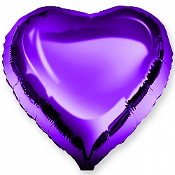 Шар Сердце (18''/46 см), Фиолетовый