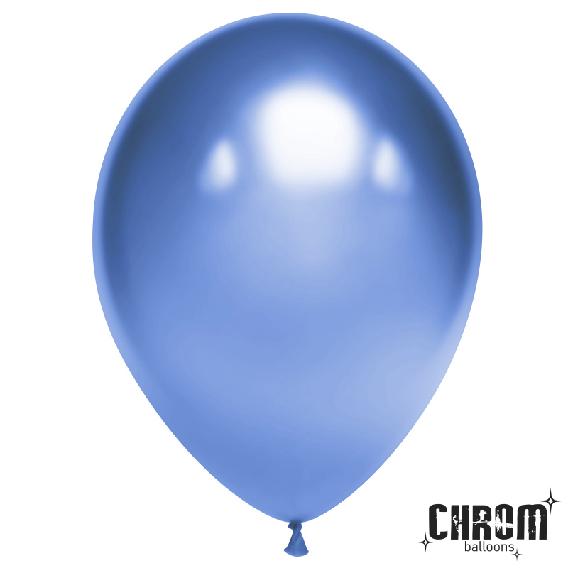 Китай Шар (5''/13 см) Синий, хром, 50 шт.