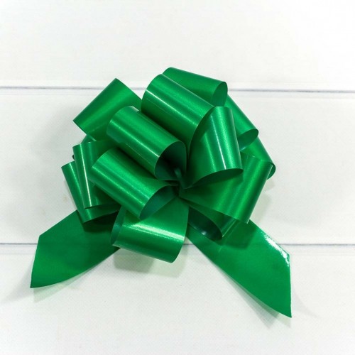 Бант-шар 10 см однотонный, Зеленый, 1 шт.