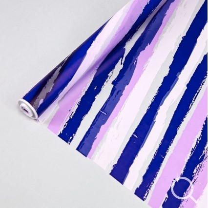 Плёнка матовая Лайн CartaPack, Фиолет-сирень-бл.сирень, 700мм x 40мкр 200 гр