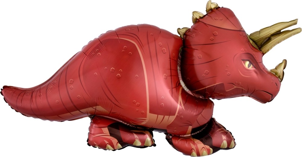 Шар с клапаном (14''/36 см) Мини-фигура, Динозавр Трицератопс