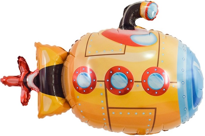 Шар (38''/97 см) Фигура, Подводная лодка, Оранжевый, Китай