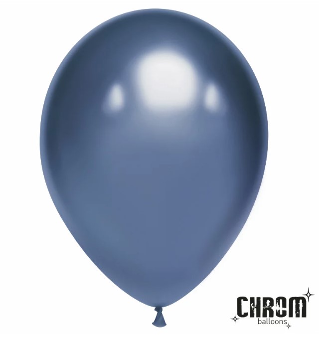 Шар (12''/30 см), Полуночно-синий, хром, 50 шт.