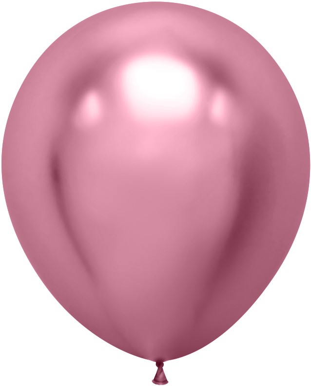 Шар (18''/46 см) Розовый, хром, 10 шт.