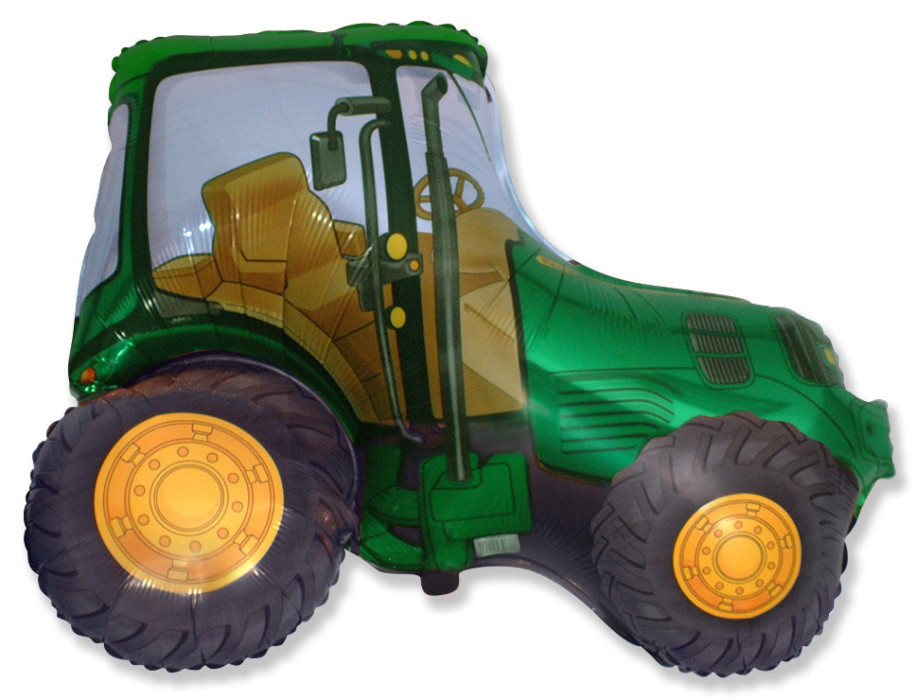 FM Шар (14''/36 см) Мини-фигура, Трактор, Зеленый