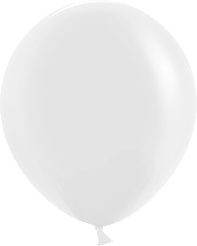 Шар (18''/46 см) Белый, пастель, 1 шт.