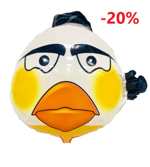 Шар(20"/50 см) Фигура,  Энгрибердс  белый,Китай