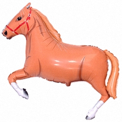 FM Шар (36''/91 см) Фигура, Лошадь, Коричневый
