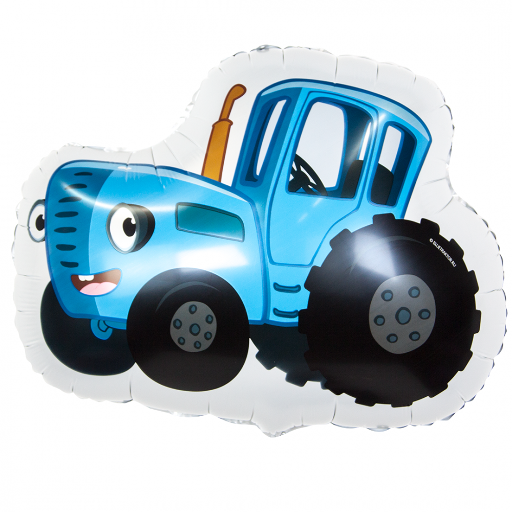 Шар (26''/66 см) Фигура, Синий трактор, 1 шт. в упак